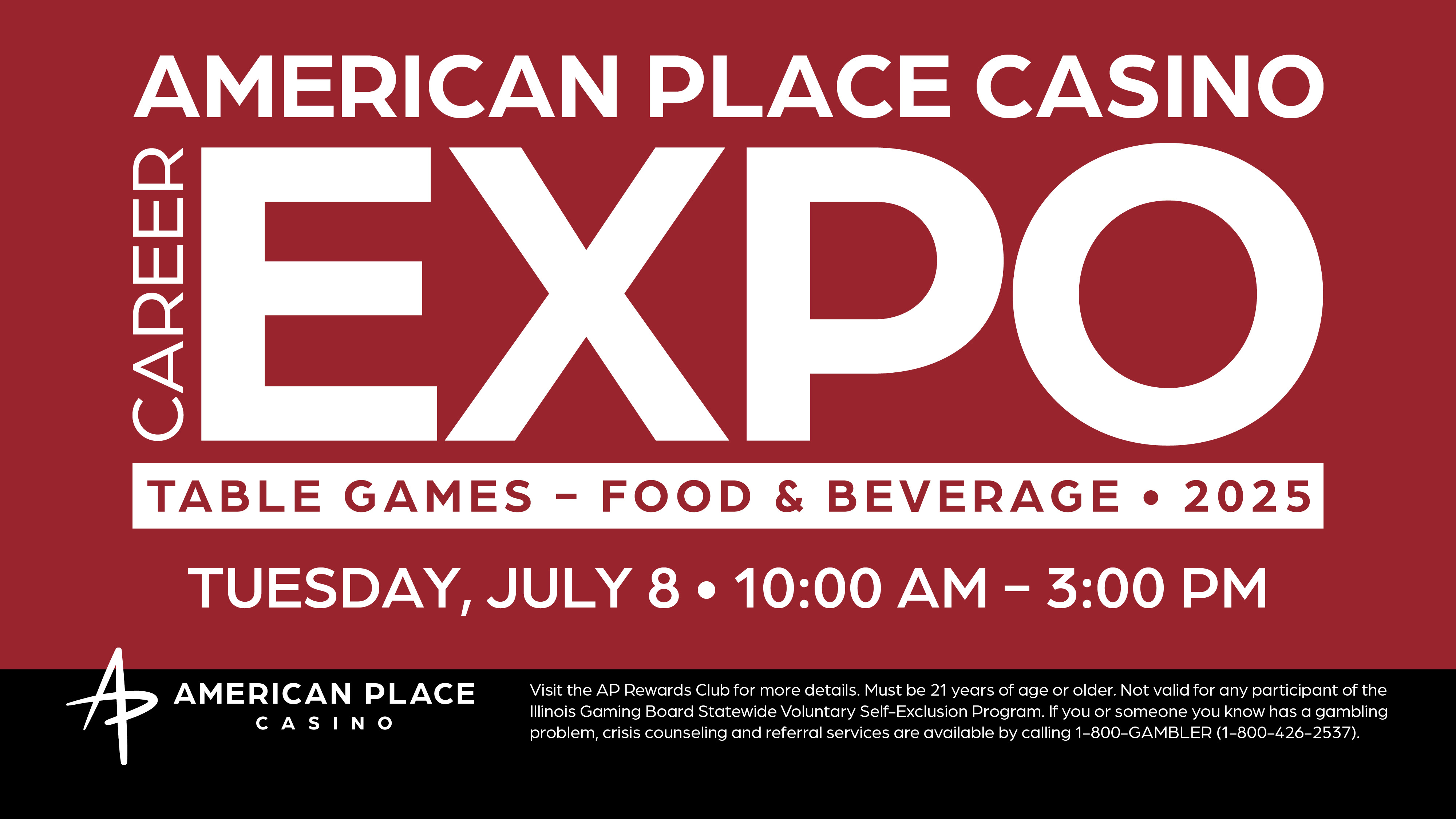 Career Expo: Table Games and Food and Beverage at American Place Casino